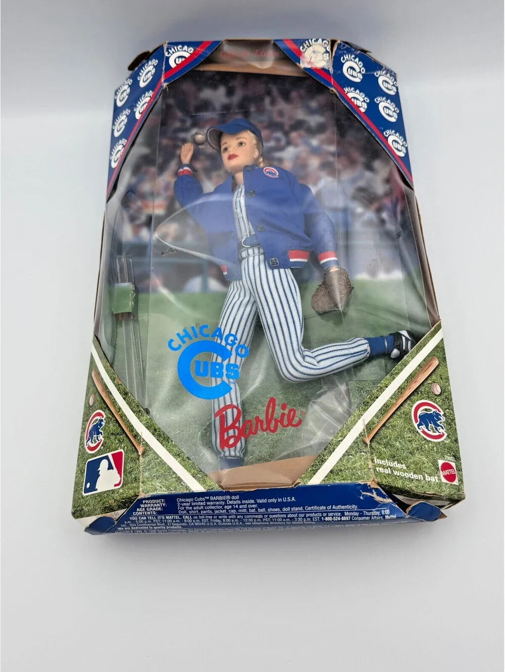 Vintage 1999 Collector Edition Chicago Cubs Barbie doll by Mattel